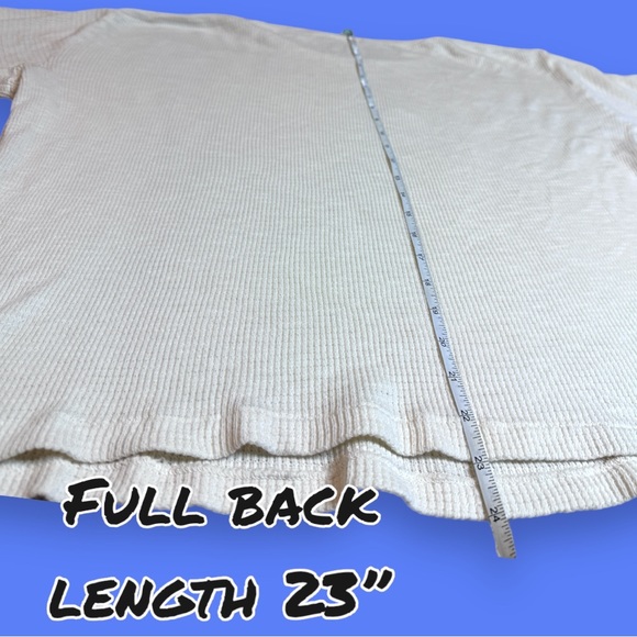 NWOT ⭐️RE/DONE Thermal Long Sleeve T-Shirt in Vintage White. Size Large 🧤❄️🧣 - Picture 8 of 8